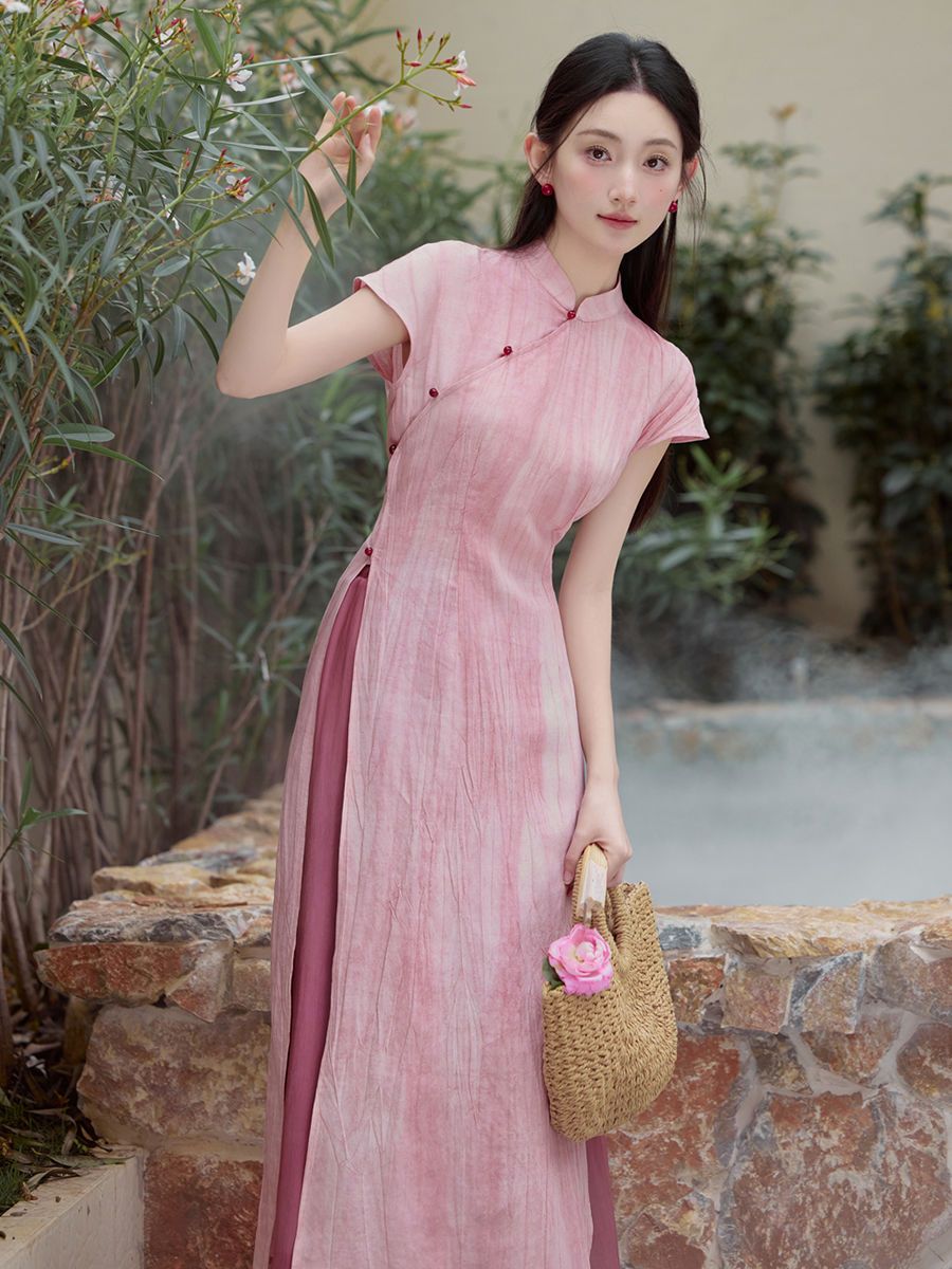 Ao Dai Vietnam Dress - Bahar yaz vietnam aodai çin stilleri