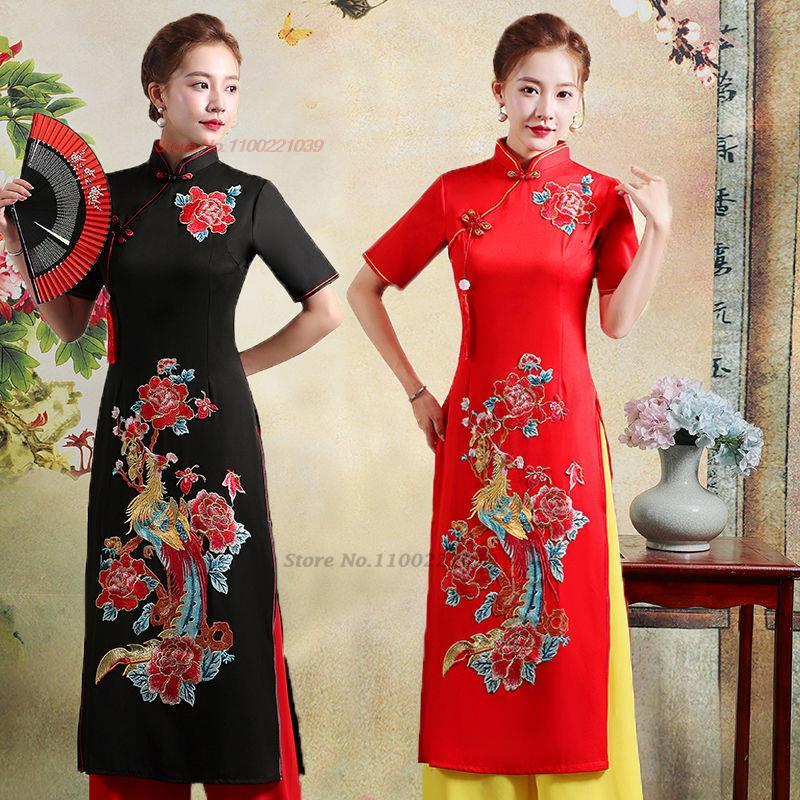 Ao Dai Vietnam Dress - 2026 vintage aodai vietnam geleneksel elbise
