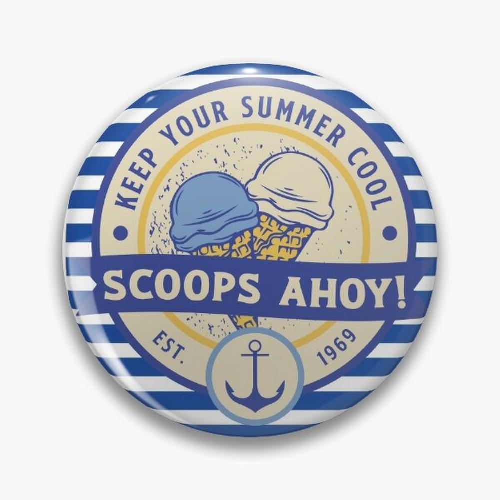 Ethnic Modern Fashion - Scoops ahoy-çizgili Pin düğmeleri broşlar takı
