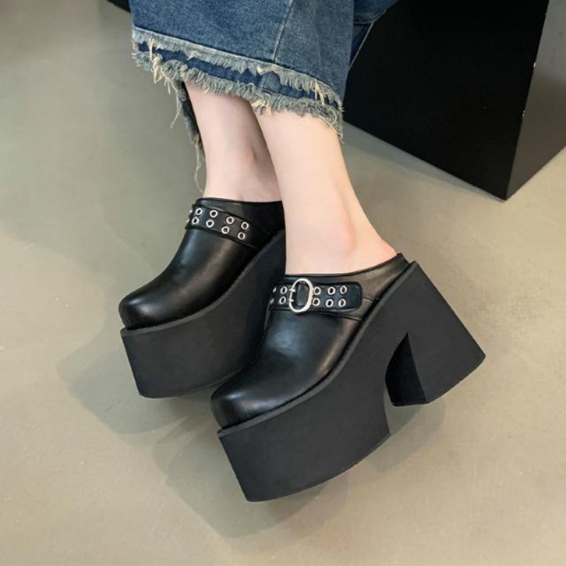 Ethnic Modern Fashion - 11 cm PU Deri Düz Ayakkabılar
