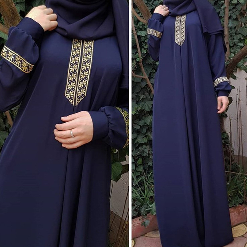 Winter Ethnic Fashion For Women - Müslüman etnik tarzı baskı Abayas artı