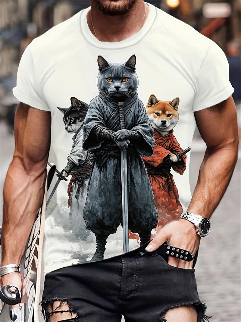 Fashion Ethnic Wear For Men - Erkekler için Polinezya Kabile Desenli Tişört,