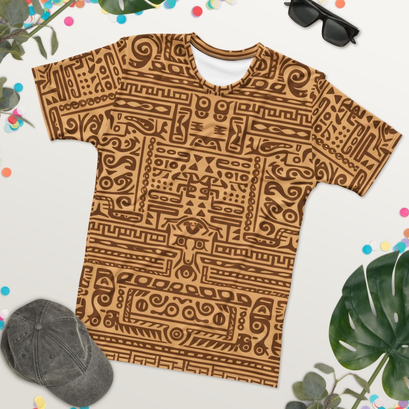 Mudcloth Print Top - Tribal Afrika Çamur Bezi Desenli Erkek