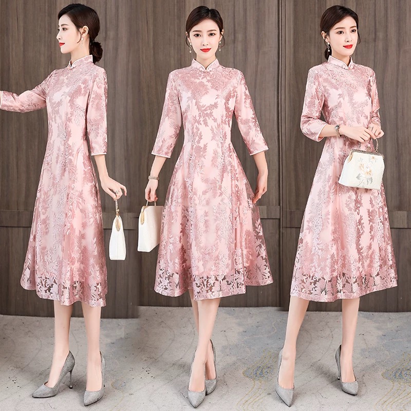 Zarif Kadın Aodai Vietnam Cheo - Ao Dai Vietnam Dress incelemesi ve fiyatı