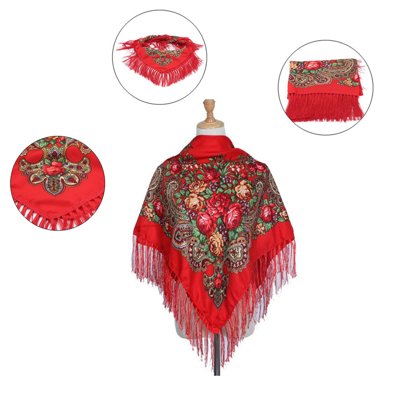 Retro Baskılı Eşarp Kış Boho Ş - Winter Ethnic Fashion For Women incelemesi ve fiyatı