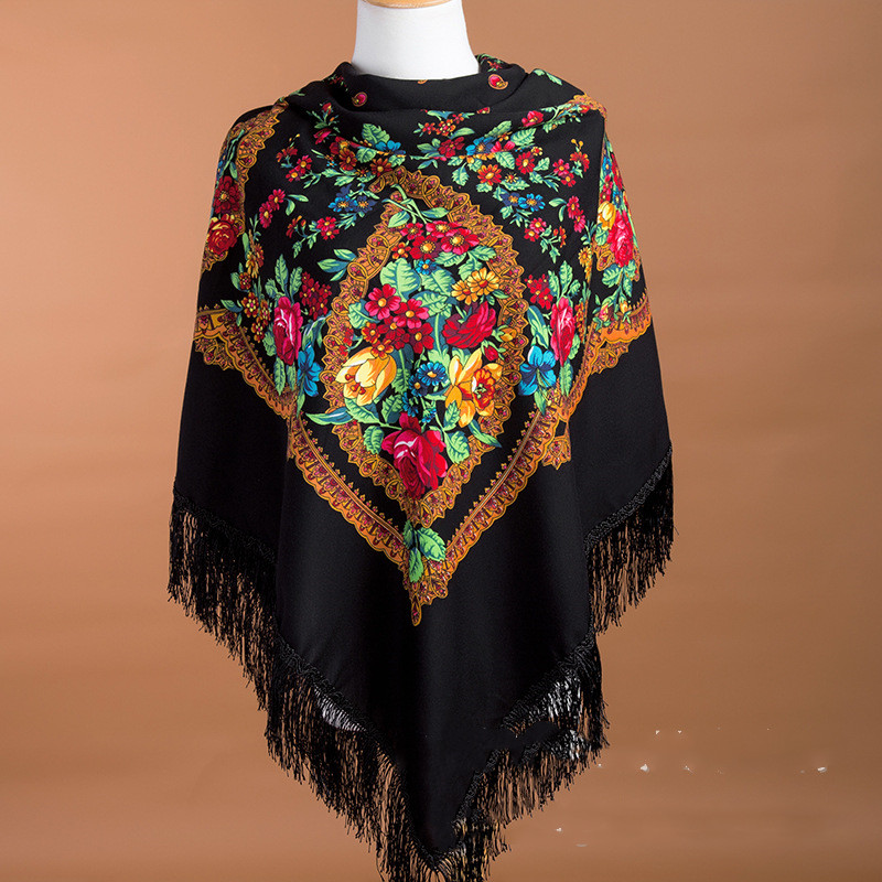 135*135 cm Rus Eşarp Etnik Tar - Winter Ethnic Fashion For Women incelemesi ve fiyatı
