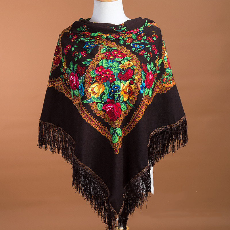 135*135 cm Rus Eşarp Etnik Tar - Winter Ethnic Fashion For Women incelemesi ve fiyatı