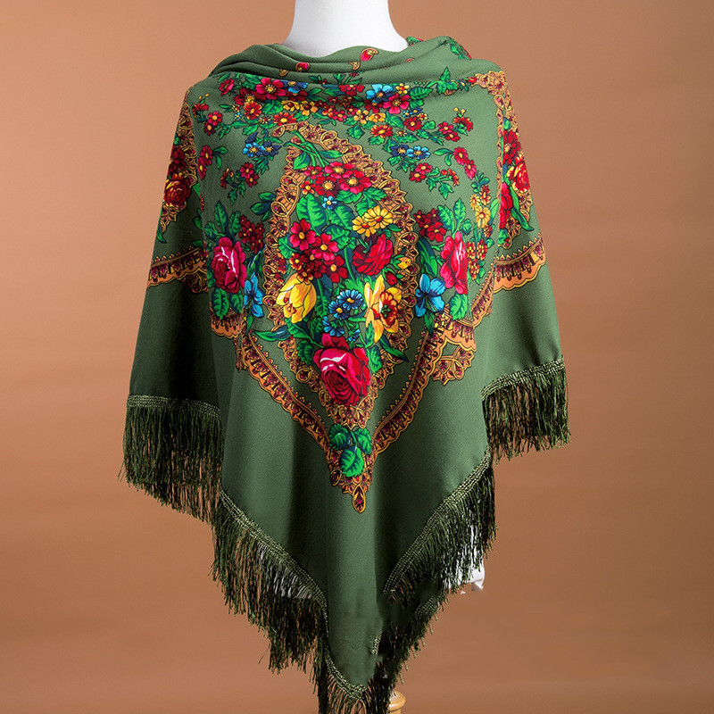135*135 cm Rus Eşarp Etnik Tar - Winter Ethnic Fashion For Women incelemesi ve fiyatı