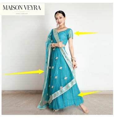 Hindistan Kadın Sareesi Nakışl - Saree Georgette Women incelemesi ve fiyatı