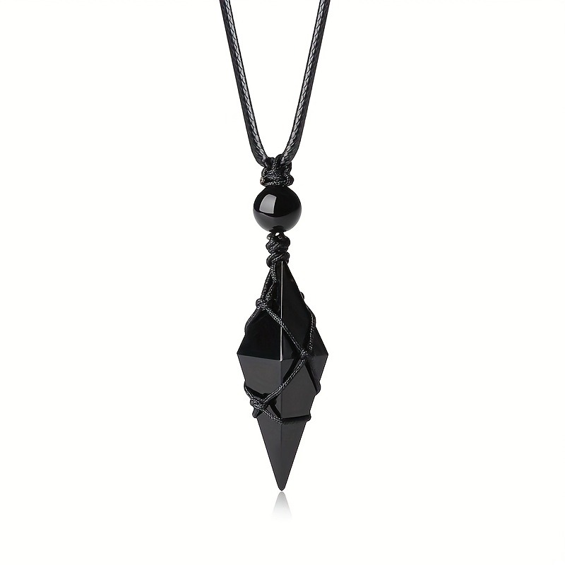 Siyah Obsidyen Ok Ucu Kristal  - Fashion Ethnic Wear For Men incelemesi ve fiyatı